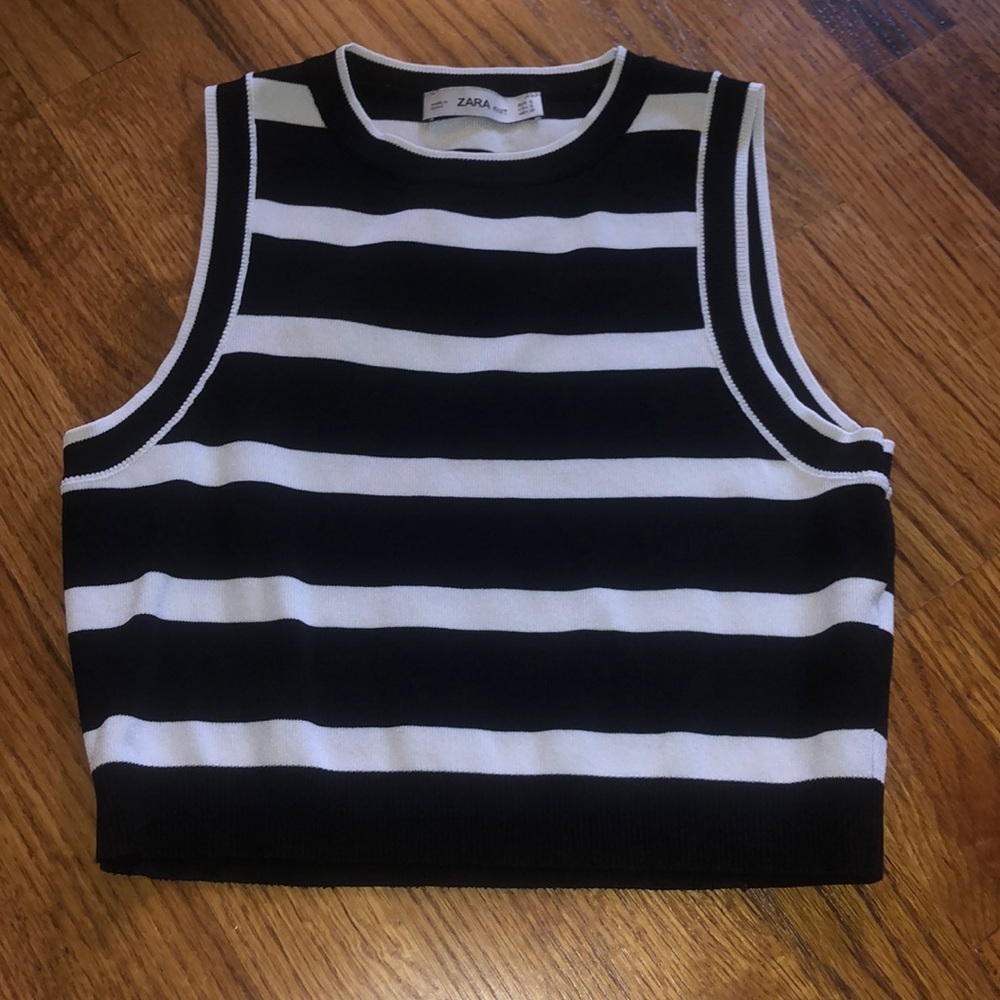 Zara stripe knit crop top